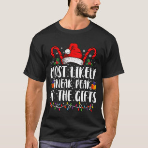 Camiseta Mais Propenso a Dar uma Espiada nos Presentes de N