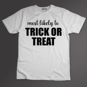Camiseta Mais Propenso a Doces ou Travessuras Funny Hallowe