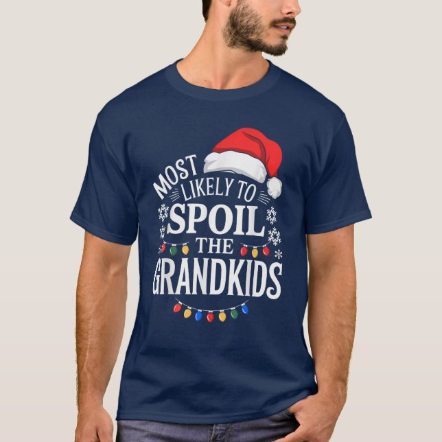 Camiseta Mais propenso a estragar os Netos Vovô Vovó (Frente)