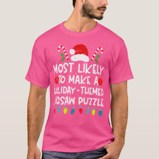 Camiseta Mais Propenso a Fazer um Quebra-Cabeça Temático de