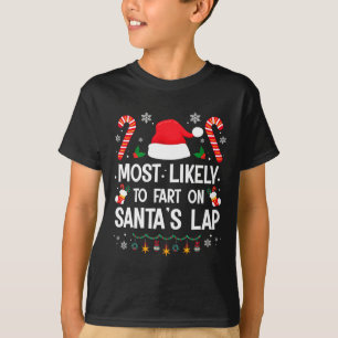 Camiseta Mais Propenso a Peidar no Colo de Papai Noel Diver