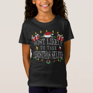 Camiseta Mais propenso a tirar selifas de Natal para a mãe 