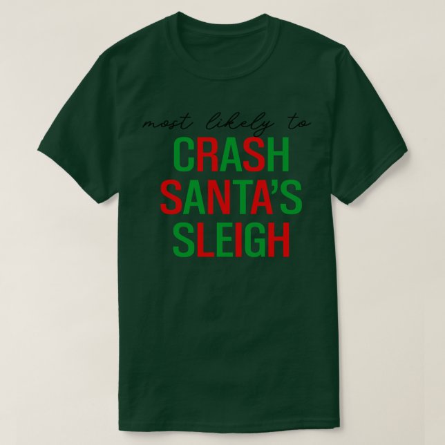 Camiseta mais propenso a travar santas trenó santa claus di (Frente do Design)