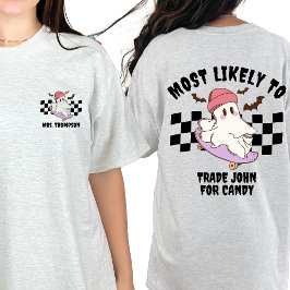 Camiseta Mais Provável A Corresponder Ao Fantasma Personali