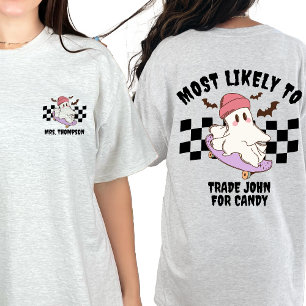 Camiseta Mais Provável A Corresponder Ao Fantasma Personali
