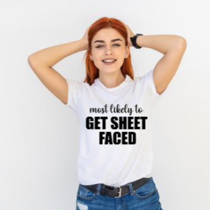 Camiseta Mais Provável de Manter a Folha no Rosto Piada de
