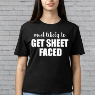 Camiseta Mais Provável de Manter a Folha no Rosto Piada de