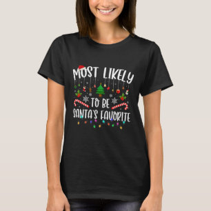 Camiseta Mais Provável De Ser A Família De Natal Favorita D