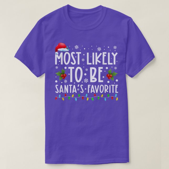Camiseta Mais Provável De Ser O Feliz Natal Engraçado (Frente do Design)