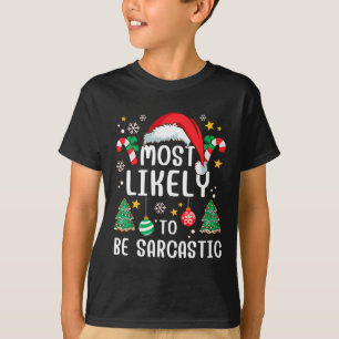 Camiseta Mais Provável É Que A Família Xmas Holi Seja Sarcá