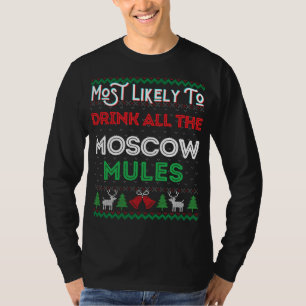 Camiseta Mais Provável Para Beber Todos Os Xmas Feios De Mo