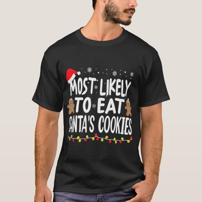 Camiseta Mais Provável Para Comer Família Engraçada De Papa (Frente)