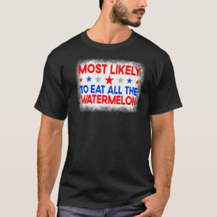 Camiseta Mais Provável Para Comer Toda A Família De Melanci