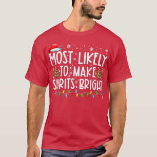 Camiseta Mais Provável Para Engraçado O Natal Das Espíritos