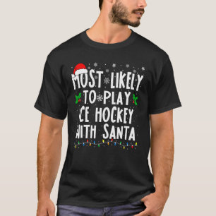 Camiseta Mais Provável Para Jogar Hóquei No Gelo Com A Famí