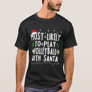 Camiseta Mais Provável Para Jogar Voleibol Com A Família C
