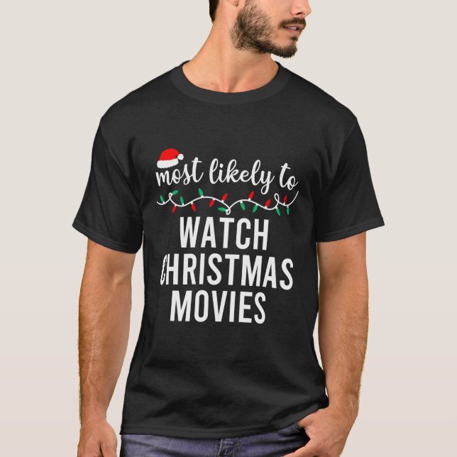 Camiseta Mais Provável Para O Pijama Familiar Fora De Natal (Frente)