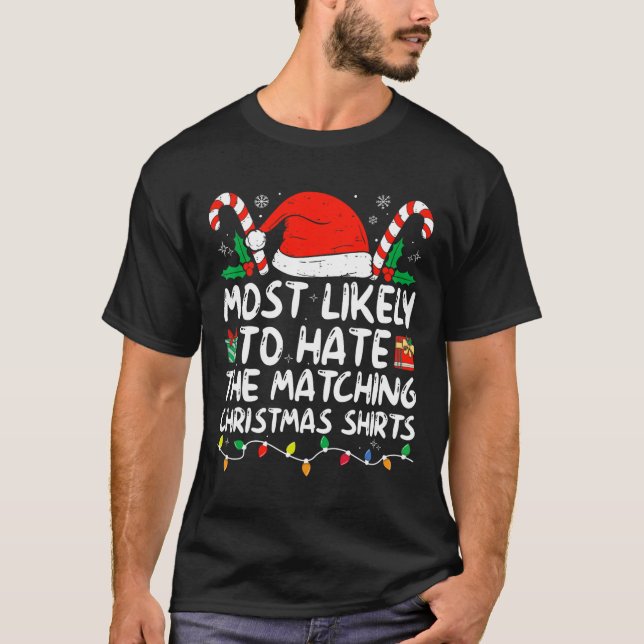 Camiseta Mais Provável Para Odiar A Correspondência Com A F (Frente)