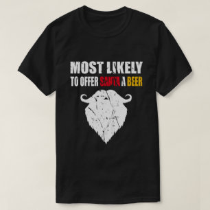 Camiseta Mais Provável Para Oferecer Aos Papais noeis Um Be