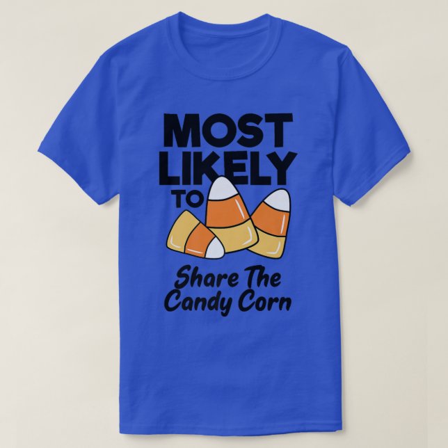 Camiseta Mais Provável Para Partilhar Os Adultos Do Candy C (Frente do Design)