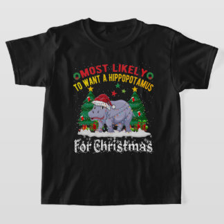 Camiseta Mais Provável Para Querer Um Hippopotâmio Para O N