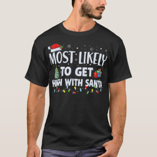 Camiseta Mais Provável Para Se Encolher Com Papais noeis De