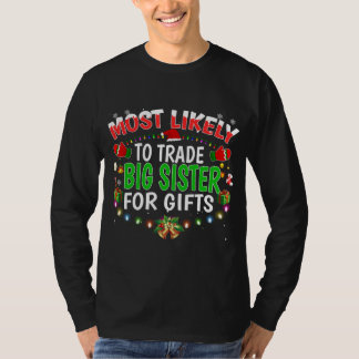 Camiseta Mais Provável Para Trocar A Grande Irmã Santa Hat