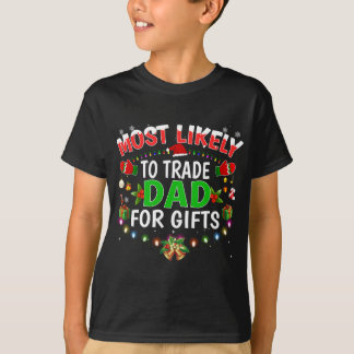 Camiseta Mais Provável Para Trocar Luzes De Natal De Santa