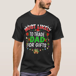 Camiseta Mais Provável Para Trocar Luzes De Natal De Santa
