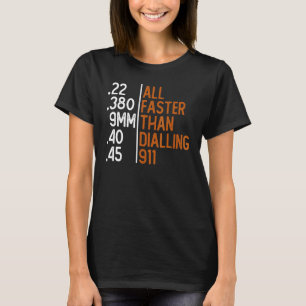 Camiseta Mais Rápida Do Que Discando O Sarcástico De Arma D