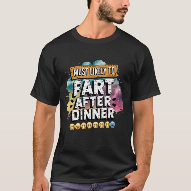 Camiseta 😂 Mais Susceptível De Começar Depois De Jantar Sa (Frente)