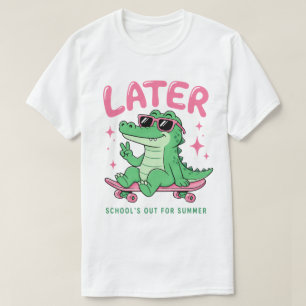 Camiseta Mais Tarde Jacaré Escola Fora Verão