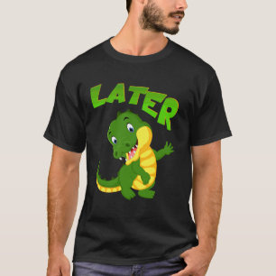 Camiseta Mais Tarde Jacaré Fofo Jacaré Crocodilo Piada Engr