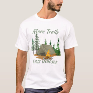 Camiseta Mais trilhas Menos caixas de entrada