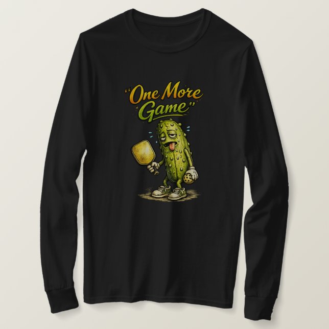 Camiseta Mais um jogo de pickleball engraçado  (Frente do Design)