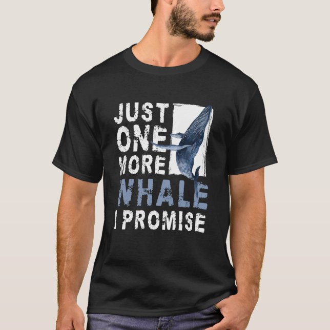 Camiseta mais uma baleia prometo à baleia assistindo ceata (Frente)