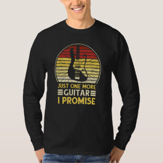 Camiseta Mais Uma Guitarra Eu Prometo Placa de Guitarra A