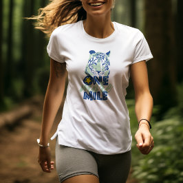 Camiseta Mais Uma Milha De Mulheres Motivacionais De Tigre 