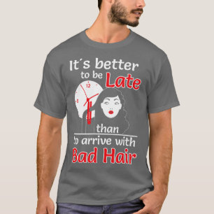 Camiseta Mais vale tarde do que cabelo ruivo branco
