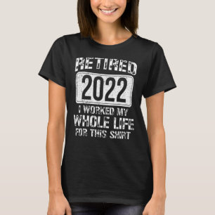Camiseta Mais velho 2022 Retirado 2022 Homens Pai Feliz Ref