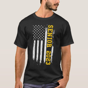 Camiseta Mais velho 2023 American Flag Usa Graduation Class
