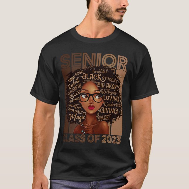 Camiseta Mais velho 2023 Classe BLM Afro Melanin African Pr (Frente)