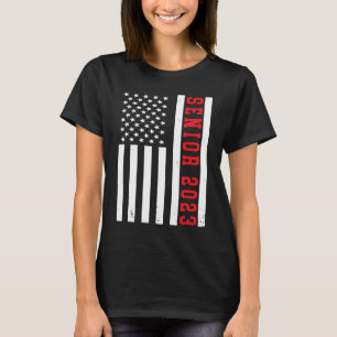 Camiseta Mais velho 2023 EUA Flag Graduation College High S