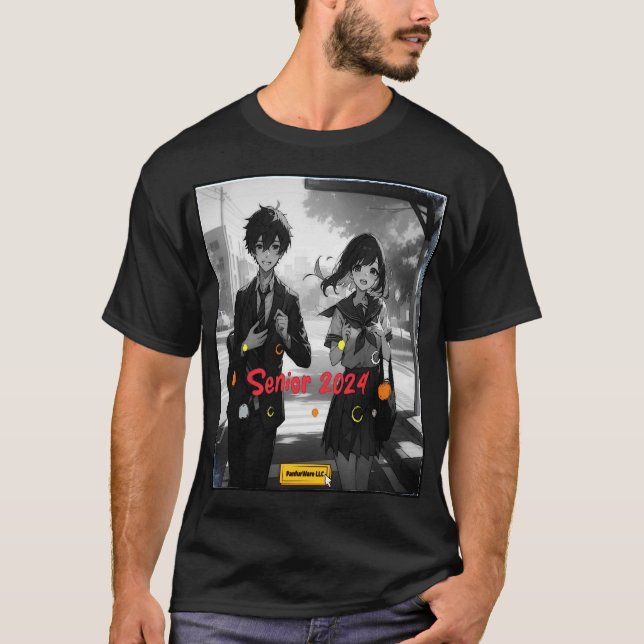 Camiseta Mais velho 2024 Estético De Animes De Contrafação (Frente)