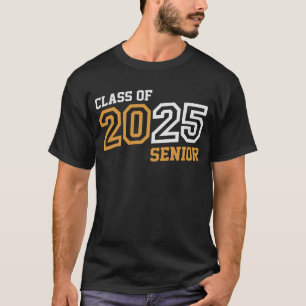 Camiseta Mais velho 2025 Classe de 2025 de volta à escola