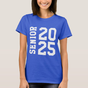 Camiseta Mais velho 2025 Logotipo Bold School Azul