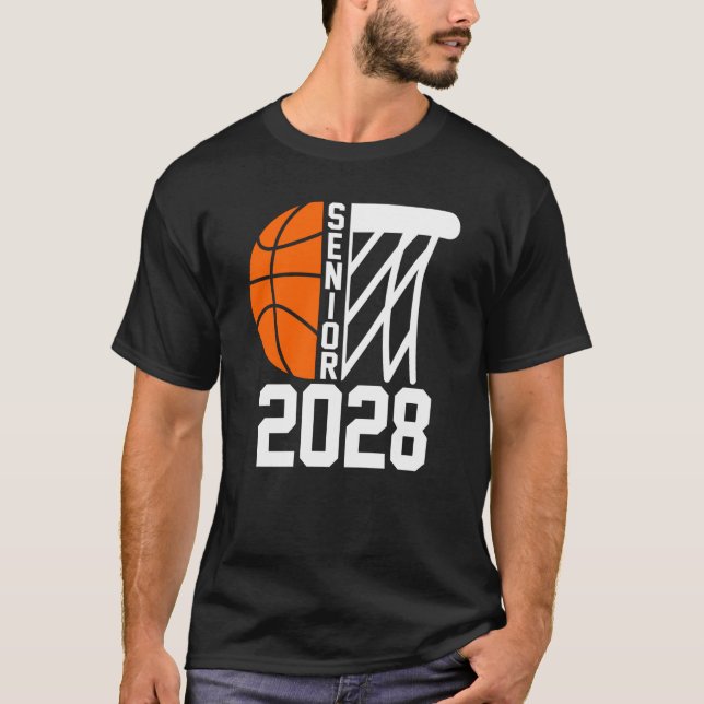 Camiseta Mais velho 2028 Classe de 2028 Graduação de Basque (Frente)
