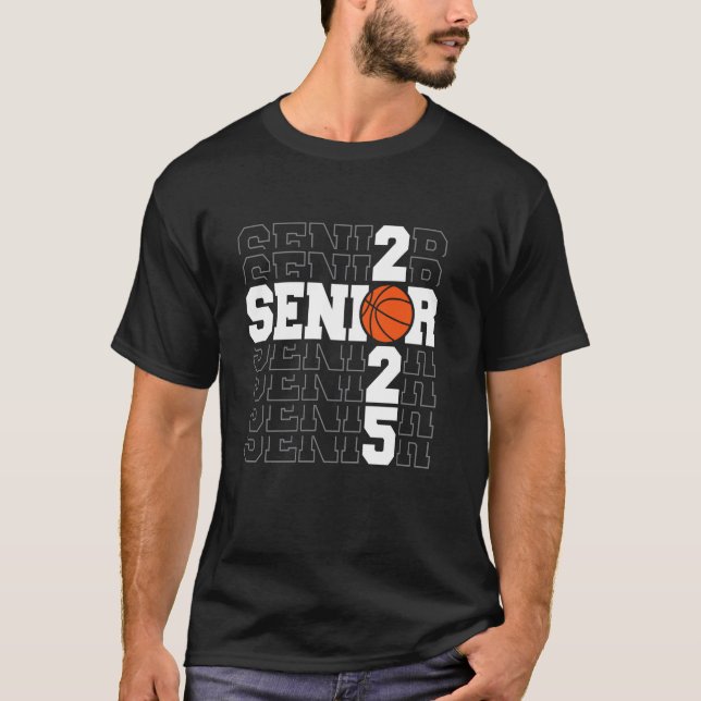 Camiseta Mais velho 25 Jogador De Basquete Classe Funny De  (Frente)