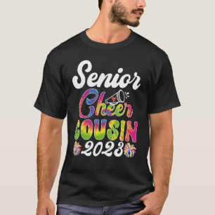 Camiseta Mais velho Cheer Cousin 2023 Tie Dye Classe de Che