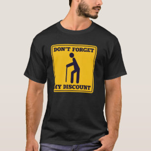 Camiseta Mais velho Cidadão Desconto Idoso Pessoas Velhas E
